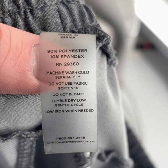 DIP Activewear Jogger Gray Black accents Zip Bottoms Size L EUC - Picture 3 of 4